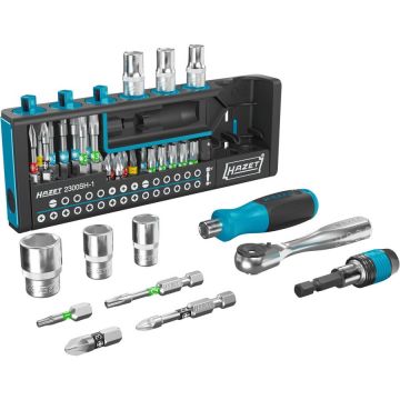 SmartHolder 2300SH-1, socket and bit set 1/4 black, 39 pieces, including fine-tooth reversible ratchet SmartHolder 2300SH-1, socket and bit set 1/4 black, 39 pieces, including fine-tooth reversible ratchet