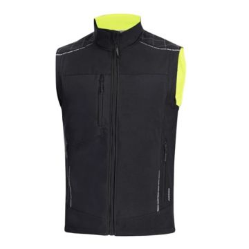 Vesta de lucru de iarna softshell VISION - negru galben Vesta de lucru de iarna softshell VISION - negru galben