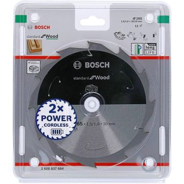 Bosch circular saw blade SfW 165x20 / 16x1.5 / 1.0x12T - 2608837684 Bosch circular saw blade SfW 165x20 / 16x1.5 / 1.0x12T - 2608837684