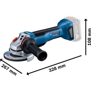 Bosch cordless angle grinder GWS 18V-10 P Professional solo, 125mm (blue/black, without battery and charger) Bosch cordless angle grinder GWS 18V-10 P Professional solo, 125mm (blue/black, without battery and charger)