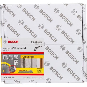 Bosch diamond cutting disc Standard for Universal, 125mm (10 pieces, bore 22.23mm) Bosch diamond cutting disc Standard for Universal, 125mm (10 pieces, bore 22.23mm)