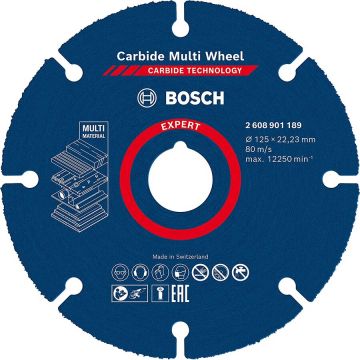 Bosch EXPERT Carbide MultiWheel cutting disc, O 125mm (for angle grinders) Bosch EXPERT Carbide MultiWheel cutting disc, O 125mm (for angle grinders)