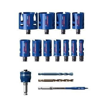 Bosch Expert hole saw set 'Construction Material', O 20-76mm, 15 pieces (with Power Change Plus adapter) Bosch Expert hole saw set 'Construction Material', O 20-76mm, 15 pieces (with Power Change Plus adapter)