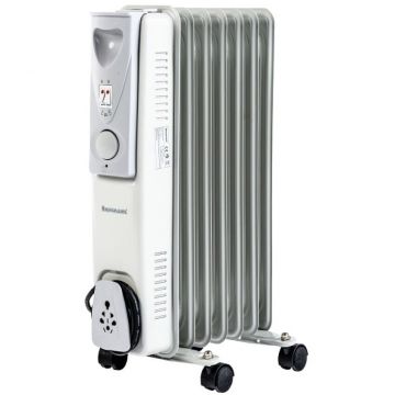 Calorifer Electric cu Ulei OH-07 7 Elementi 1500W Alb/Gri Calorifer Electric cu Ulei OH-07 7 Elementi 1500W Alb/Gri