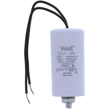 Condensator Pornire Motor 400V 12UF White Condensator Pornire Motor 400V 12UF White