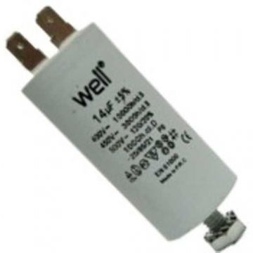 Condensator Pornire Motor 400V 14uF White Condensator Pornire Motor 400V 14uF White