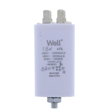 Condensator Pornire Motor 400V 18UF White Condensator Pornire Motor 400V 18UF White