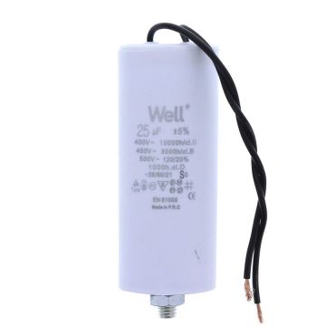 Condensator Pornire Motor 400V 25UF White Condensator Pornire Motor 400V 25UF White