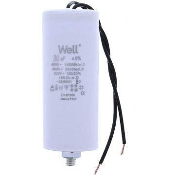 Condensator Pornire Motor 400V 30UF White Condensator Pornire Motor 400V 30UF White