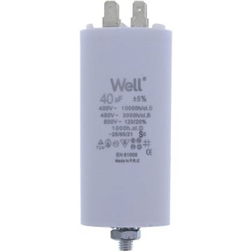 Condensator Pornire Motor 400V 40UF White Condensator Pornire Motor 400V 40UF White