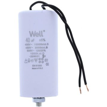 Condensator Pornire Motor 400V 40UF White Condensator Pornire Motor 400V 40UF White