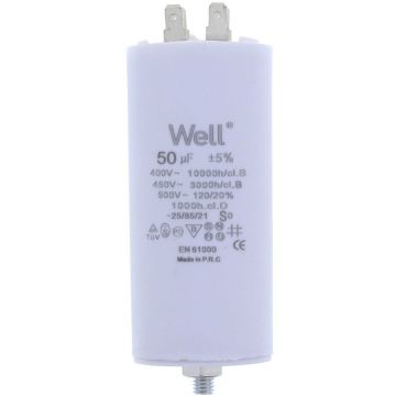 Condensator Pornire Motor 400V 50UF White Condensator Pornire Motor 400V 50UF White