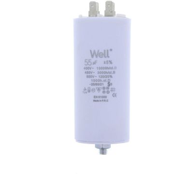 Condensator Pornire Motor 400V 55UF White Condensator Pornire Motor 400V 55UF White