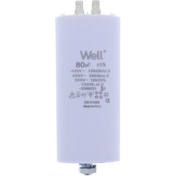 Condensator Pornire Motor 400V 80UF White Condensator Pornire Motor 400V 80UF White