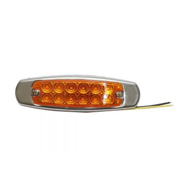 Lampa gabarit laterala LED 24V, galbena 12 LED-uri 155x46x13mm, DISPH10 Lampa gabarit laterala LED 24V, galbena 12 LED-uri 155x46x13mm, DISPH10