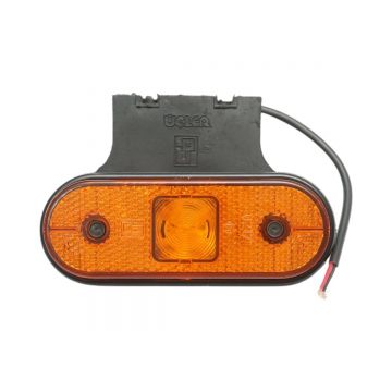 Lampa gabarit laterala ovala LED 24V galbena cu suport 118x46x19mm Breckner Germany, BK98673