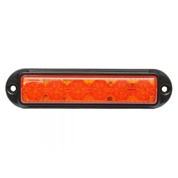 Lampa laterala gabarit LED 12-24V galbena 4 functii 155x37mm, rama neagra Breckner Germany, BK79686