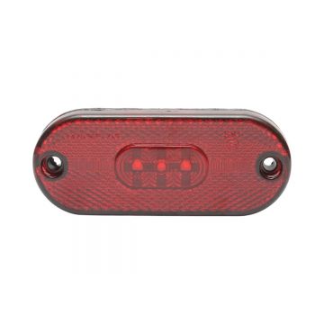 Lampa semnalizare laterala ovala LED 12/24V rosie 108x44x15mm Breckner Germany, BK98683