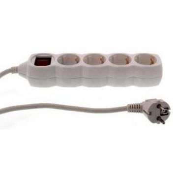 Prelungitor 4 prize 3M cu intrerupator cablu 3x1.5mmp Prelungitor 4 prize 3M cu intrerupator cablu 3x1.5mmp