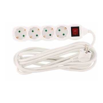 Prelungitor 4 prize 5M cu intrerupator cablu 3x1.5mmp Prelungitor 4 prize 5M cu intrerupator cablu 3x1.5mmp