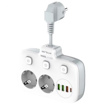 Prelungitor Cu Protectie QC3.0 Alb