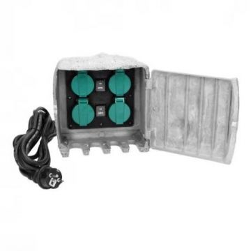 Prelungitor de Gradina OR-AE-13185(GS) 4 Prize 2P+E Schuko Cablu Cauciuc H07RN-F 3x1.5MM² 3M Senzor Crepuscular Gri/Negru Prelungitor de Gradina OR-AE-13185(GS) 4 Prize 2P+E Schuko Cablu Cauciuc H07RN-F 3x1.5MM² 3M Senzor Crepuscular Gri/Negru