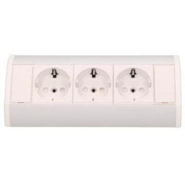 Priza pentru Mobilier OR-GM-9001/W-G(GS) 16A 3680W 3 Prize Schuko Lungime Cablu 0.6M Alb/Argintiu Priza pentru Mobilier OR-GM-9001/W-G(GS) 16A 3680W 3 Prize Schuko Lungime Cablu 0.6M Alb/Argintiu