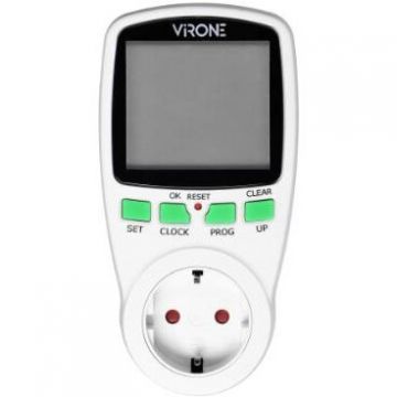 Priza Programabila VIRONE DT-1(GS) 230V 16A 12/24H IP20 16 Programe Alb Priza Programabila VIRONE DT-1(GS) 230V 16A 12/24H IP20 16 Programe Alb