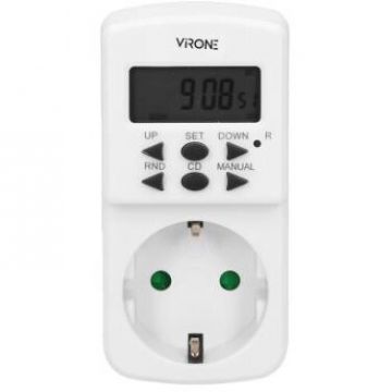 Priza Programabila VIRONE DT-2(GS) Mini 230V 1800W 10 Programe 12/24H Alb Priza Programabila VIRONE DT-2(GS) Mini 230V 1800W 10 Programe 12/24H Alb