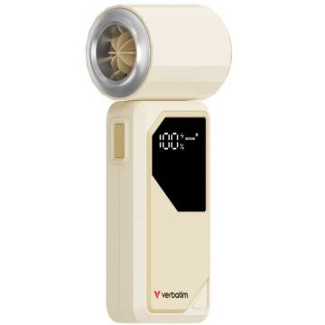 Ventilator Portabil 4000mAh 20000Rpm LED Display Alb/Argintiu Ventilator Portabil 4000mAh 20000Rpm LED Display Alb/Argintiu