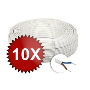 10 role x cablu alimentare 100m camere supraveghere plat 2 x 1 mm, myyup2x1x10