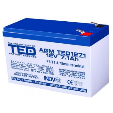 Acumulator centrala de alarma 12V PL7A, ACC7AH