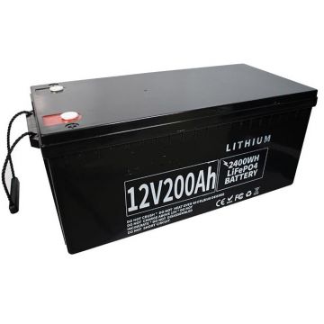 Acumulator de inalta capacitate, LifePO4 12V - 200Ah (2400Wh), pentru panouri solare, LFP 12V/200Ah