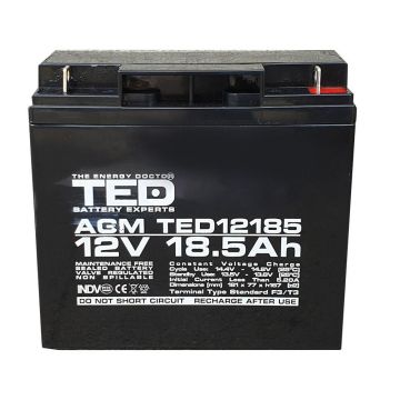Acumulator pentru sisteme de securitate 12V, 18.5 AH, PL 18 AH Acumulator pentru sisteme de securitate 12V, 18.5 AH, PL 18 AH