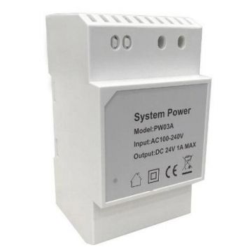 Alimentator pentru videointerfon Safer cu montaj in sina DIN PW03