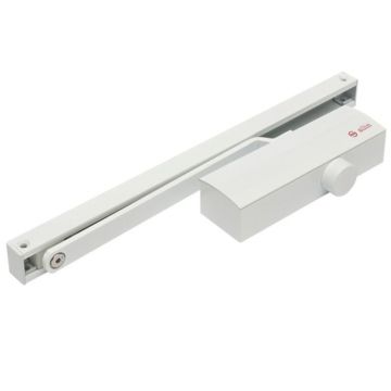 Amortizor hidraulic cu sina pentru usi de 40-65kg Alb cu blocare SA-8023W