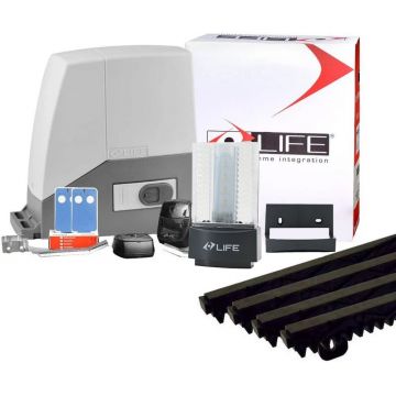 Automatizare poarta culisanta Life cu 4 metri cremaliera, Kitacer4