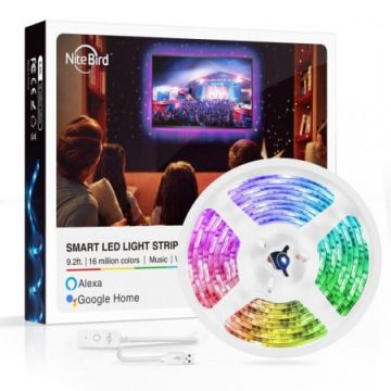 Banda led wifi RGB 2.8 metri control vocal compatibila cu aplicatia Tuya Gosund SL1 Banda led wifi RGB 2.8 metri control vocal compatibila cu aplicatia Tuya Gosund SL1