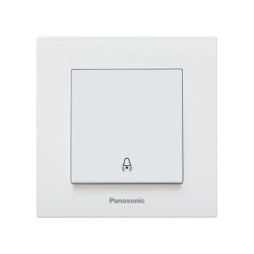 Buton sonerie, montaj incastrat, 220V 10 A, IP20, alb, protectie impamantare, Karre Plus Panasonic P-KPZ Buton sonerie, montaj incastrat, 220V 10 A, IP20, alb, protectie impamantare, Karre Plus Panasonic P-KPZ