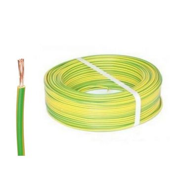 Cablu conductor flexibil MYF 4mm, 100m, galben-verde, CCA, MYF4-GALBENVERDE