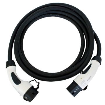 Cablu de incarcare pentru masini electrice, Type 2, trifazat, 22kW, 32A, 5 m, negru, Ampevo, T22-3/32N