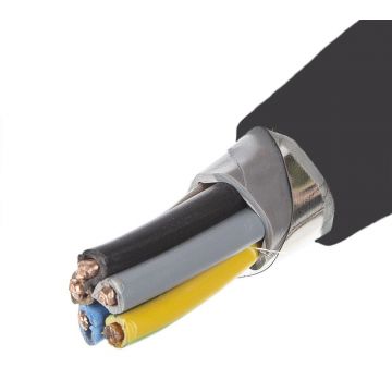 Cablu electric, cupru unifilar clasa de flexibilitate 1, izolatie de PVC, armatura din banda de otel, CYABY5X10