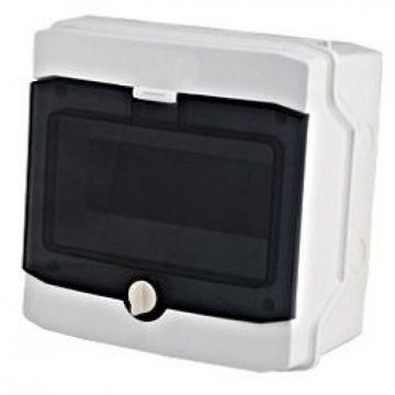 Cofret / panou pentru distributie sigurante, de exterior, IP65, 1 rand de 8 module, Schrack BK080201