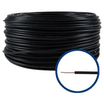 Conductor FY 1,5 mm, solid, 100 m, FY1.5-NEGRU