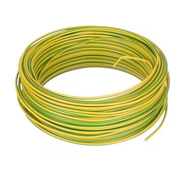 Conductor FY 4 mm, solid, 100 m, FY4-GALBEN-VERDE