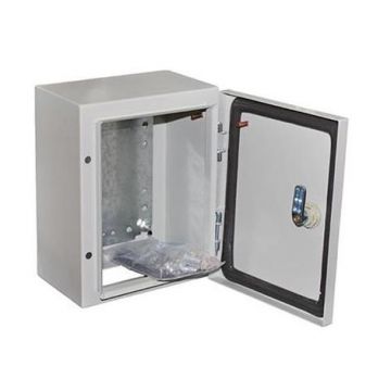 Cutie metalica pentru exterior cu incuietoare si garnitura, 250x200x150mm, IP56, accesorii incluse, Freder, 32-400/25