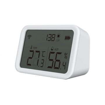 Detector de umiditate si temperatura Wireless, cu Wi-Fi, control de pe telefon, Tuya RH-TH02W