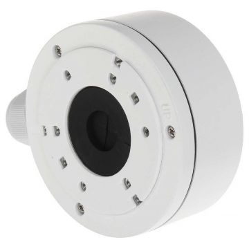Doza de conexiuni Hikvision DS-1280ZJ-XS, din aluminiu, Alb