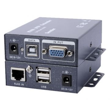 Extender VGA + USB pe cablu de retea 100m, UTP CAt5e/Cat6, VGA-KVM-EXT