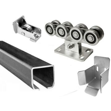 Feronerie poarta culisanta autoportanta in consola 500Kg, sina 6m, otel galvanizat C65H+